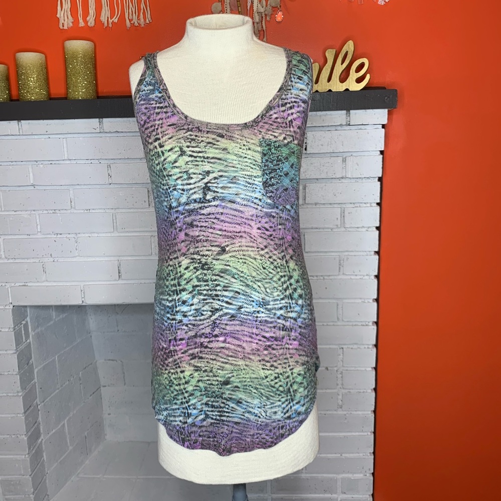Glo Jeans Multicolored Zebra Print Y2K Tank Top - Picture 1 of 8
